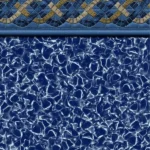 Cambridge pool liner featuring an elegant tile border with a textured blue water pattern, offering a stylish and durable solution for your pool remodeling needs.